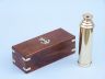 Deluxe Class Solid Brass Captains Spyglass Telescope 15 w- Rosewood Box - 4