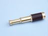Deluxe Class Scouts Brass - Leather Spyglass Telescope 7 w- Rosewood Box - 5