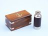 Deluxe Class Scouts Brass - Leather Spyglass Telescope 7 w- Rosewood Box - 8