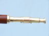 Floor Standing Brass - Wood Harbor Master Telescope 60  - 3