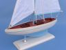 Wooden Light Blue Pacific Sailer Model Sailboat Decoration 17  - 4