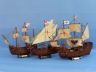 Wooden Santa Maria, Nina and Pinta Model Ship Set - 13