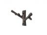 Rustic Copper Cast Iron Forked Tree Branch Decorative Metal Double Wall Hooks 5 - 1