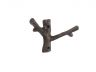 Rustic Copper Cast Iron Forked Tree Branch Decorative Metal Double Wall Hooks 5 - 2
