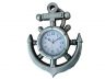 Silver Ship Wheel and Anchor Wall Clock 15 - 3