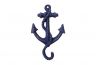 Rustic Dark Blue Cast Iron Anchor Hook 5 - 1