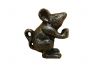 Rustic Silver Cast Iron Mouse Door Stopper 5 - 1