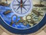 Antique Blue And White Decorative Lifering Clock 15 - 5