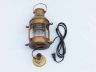 Antique Brass Anchor Electric Lantern 12 - 4