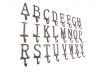 Rustic Copper Cast Iron Letter R Alphabet Wall Hook 6 - 7