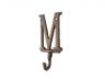 Rustic Copper Cast Iron Letter M Alphabet Wall Hook 6 - 2