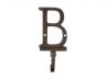 Rustic Copper Cast Iron Letter B Alphabet Wall Hook 6 - 1