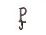 Rustic Copper Cast Iron Letter P Alphabet Wall Hook 6 - 2