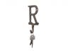 Rustic Copper Cast Iron Letter R Alphabet Wall Hook 6 - 6