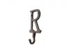 Rustic Copper Cast Iron Letter R Alphabet Wall Hook 6 - 2