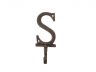 Rustic Copper Cast Iron Letter S Alphabet Wall Hook 6 - 1
