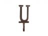 Rustic Copper Cast Iron Letter U Alphabet Wall Hook 6 - 1