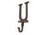 Rustic Copper Cast Iron Letter U Alphabet Wall Hook 6 - 2