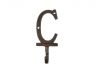 Rustic Copper Cast Iron Letter C Alphabet Wall Hook 6 - 1