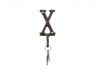 Rustic Copper Cast Iron Letter X Alphabet Wall Hook 6 - 5