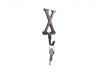 Rustic Copper Cast Iron Letter X Alphabet Wall Hook 6 - 4