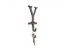 Rustic Copper Cast Iron Letter Y Alphabet Wall Hook 6 - 4