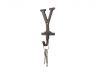 Rustic Copper Cast Iron Letter Y Alphabet Wall Hook 6 - 6