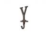 Rustic Copper Cast Iron Letter Y Alphabet Wall Hook 6 - 2