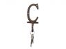 Rustic Copper Cast Iron Letter C Alphabet Wall Hook 6 - 5