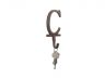 Rustic Copper Cast Iron Letter C Alphabet Wall Hook 6 - 4