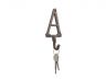 Rustic Copper Cast Iron Letter A Alphabet Wall Hook 6 - 4