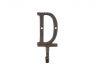 Rustic Copper Cast Iron Letter D Alphabet Wall Hook 6 - 1
