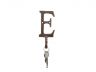 Rustic Copper Cast Iron Letter E Alphabet Wall Hook 6 - 5