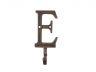 Rustic Copper Cast Iron Letter E Alphabet Wall Hook 6 - 1
