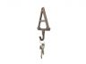 Rustic Copper Cast Iron Letter A Alphabet Wall Hook 6 - 6
