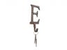 Rustic Copper Cast Iron Letter E Alphabet Wall Hook 6 - 4