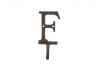 Rustic Copper Cast Iron Letter F Alphabet Wall Hook 6 - 1