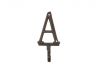 Rustic Copper Cast Iron Letter A Alphabet Wall Hook 6 - 1