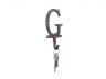 Rustic Copper Cast Iron Letter G Alphabet Wall Hook 6 - 4