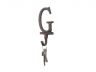 Rustic Copper Cast Iron Letter G Alphabet Wall Hook 6 - 6