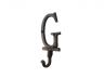 Rustic Copper Cast Iron Letter G Alphabet Wall Hook 6 - 2