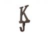 Rustic Copper Cast Iron Letter K Alphabet Wall Hook 6 - 2