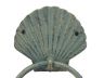Antique Bronze Cast Iron Seashell Towel Holder 8.5 - 1