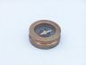 Antique Brass Paperweight Compass with Rosewood Box 3 - 4