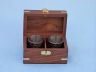 Antique Copper Anchor Shot Glasses With Rosewood Box 4 - Set of 2 - 2