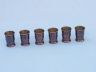 Antique Copper Anchor Shot Glasses With Rosewood Box 12 - Set of 6 - 2