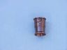 Antique Copper Anchor Shot Glasses With Rosewood Box 12 - Set of 6 - 1