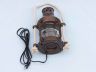 Antique Copper Round Anchor Electric Lantern 16 - 6