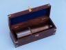 Deluxe Class Admirals Antique Copper Spyglass Telescope 27 with Rosewood Box - 1