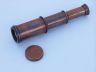 Deluxe Class Scouts Antique Copper Spyglass Telescope 7 with Rosewood Box - 1